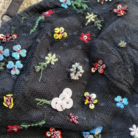 Urban Outfitters Spring Fling Floral Beaded Cami Bra Sz L - Picture 11 of 13